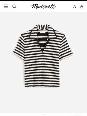 Madewell - Crochet-Knit V-Neck Sweater Tee - NWT